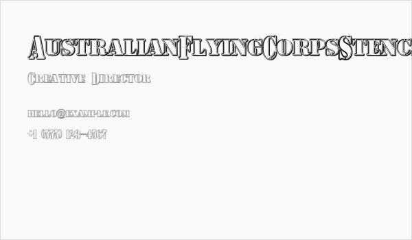 AustralianFlyingCorpsStencilT Business Card