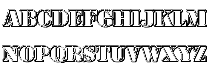 AustralianFlyingCorpsStencilT Font LOWERCASE