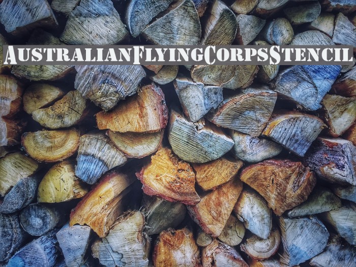 AustralianFlyingCorpsStencil Font examples