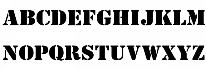 AustralianFlyingCorpsStencil Fuentes MINÚSCULAS