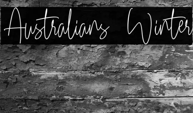 Australians Winter Font examples