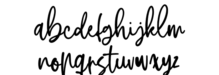 Australove Font LOWERCASE