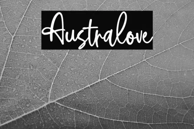 Australove Font examples