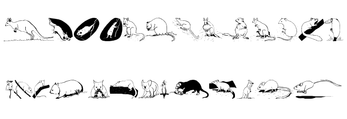 AustranimalsOne Fonte MINÚSCULAS