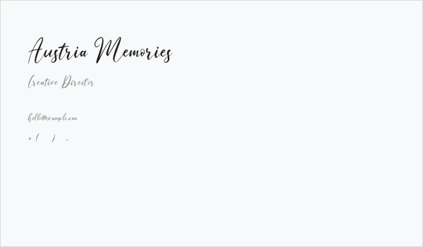 Austria Memories Business Card