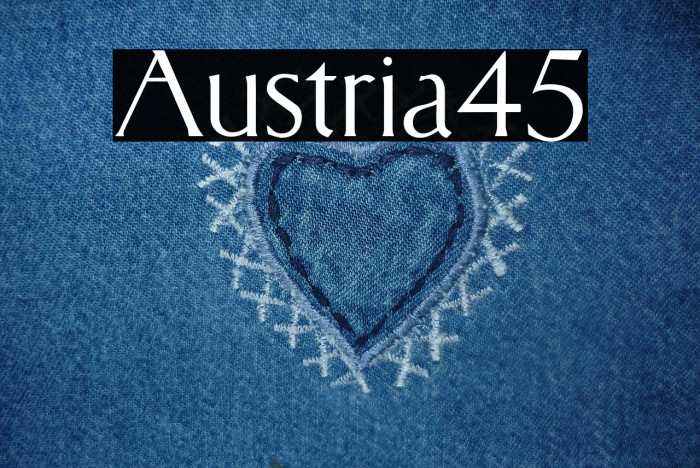 Austria45 Font examples