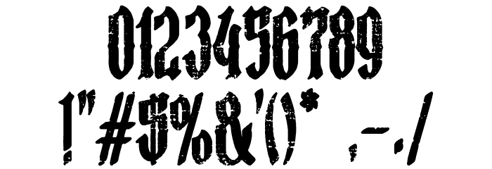 Austrian Castle フォント その他の文字