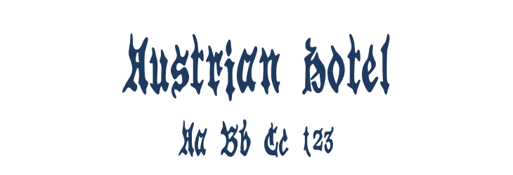 Austrian Hotel Font Preview