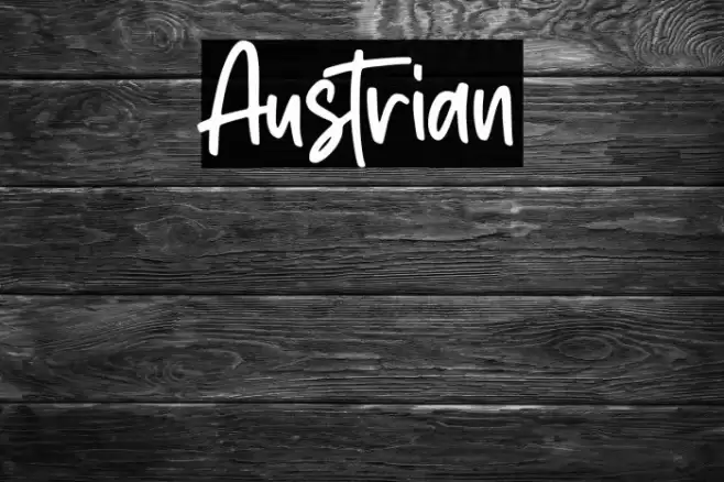 Austrian フォント examples