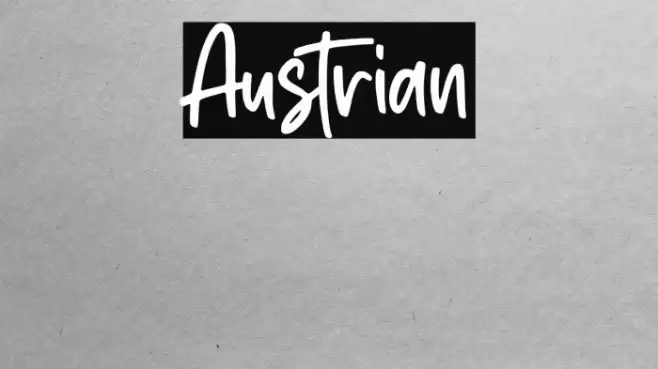 Austrian フォント examples