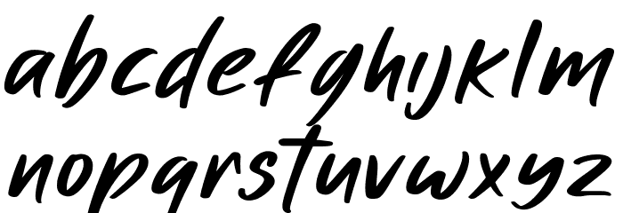 Authand Font LOWERCASE