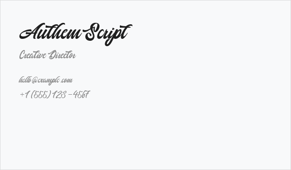 AuthemScript Business Card