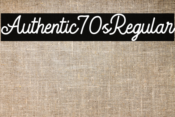 Authentic 70's Regular Example 1