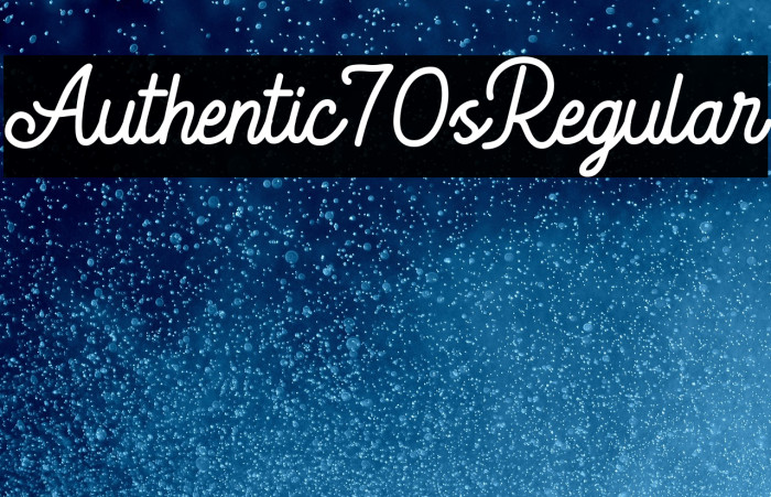 Authentic 70's Regular Example 3