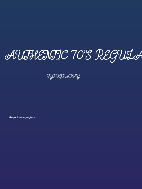 Authentic 70's Regular Poster