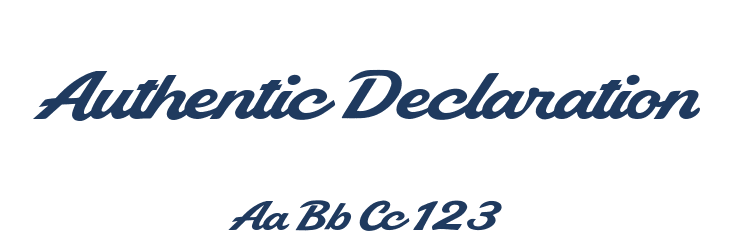 Authentic Declaration Font Preview
