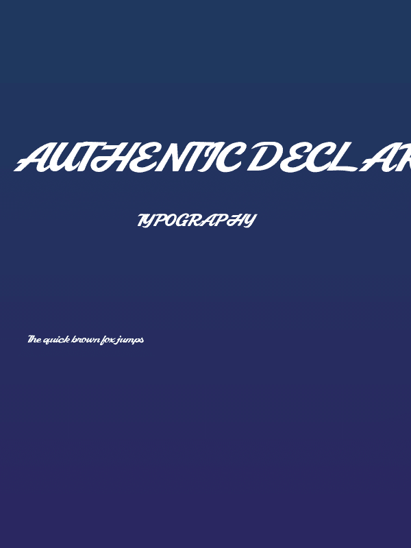 Authentic Declaration Poster