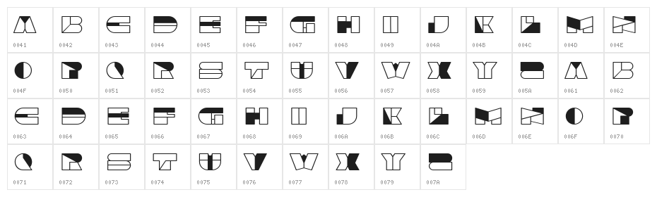 Authentic Force Regular Character Map