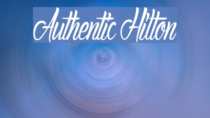 Authentic Hilton Font examples