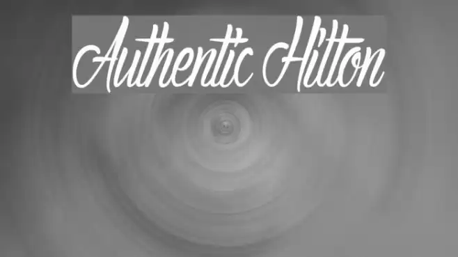 Authentic Hilton Font examples