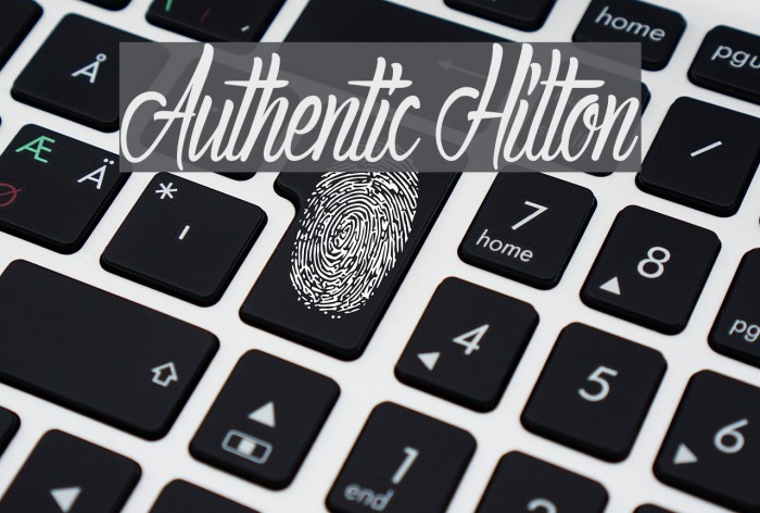 Authentic Hilton Font examples