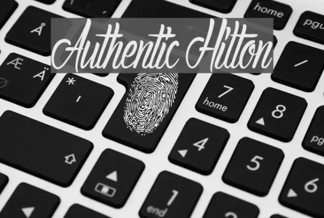 Authentic Hilton Font examples