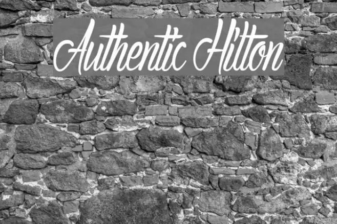 Authentic Hilton Font examples