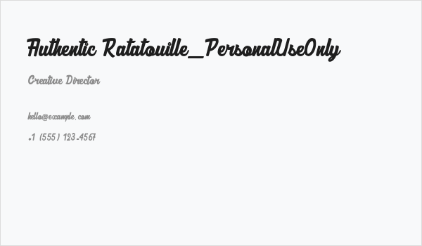 Authentic Ratatouille_PersonalUseOnly Business Card