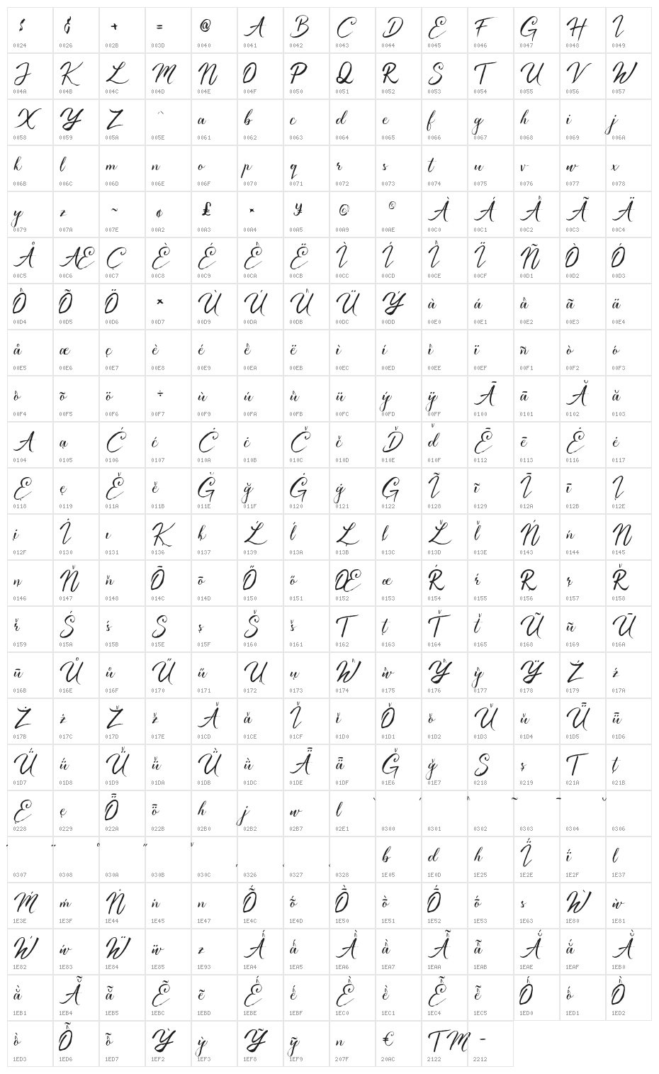 Authentic Regular Character Map