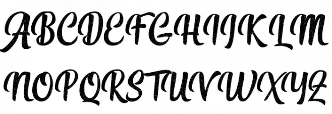 Authentic Script Rough Regular फ़ॉन्ट अपरकेस