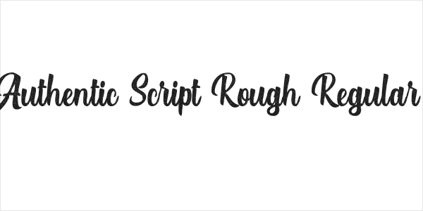 Authentic Script Rough Regular Logo