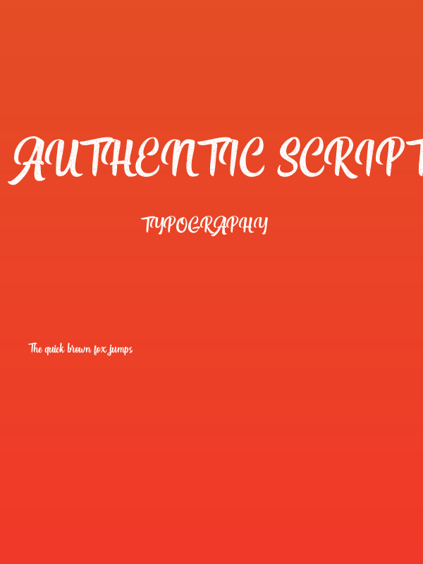 Authentic Script Rough Regular Poster