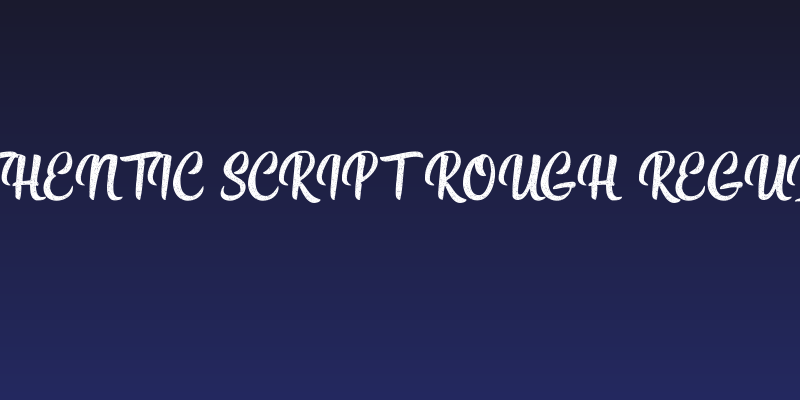 Authentic Script Rough Regular Social Header