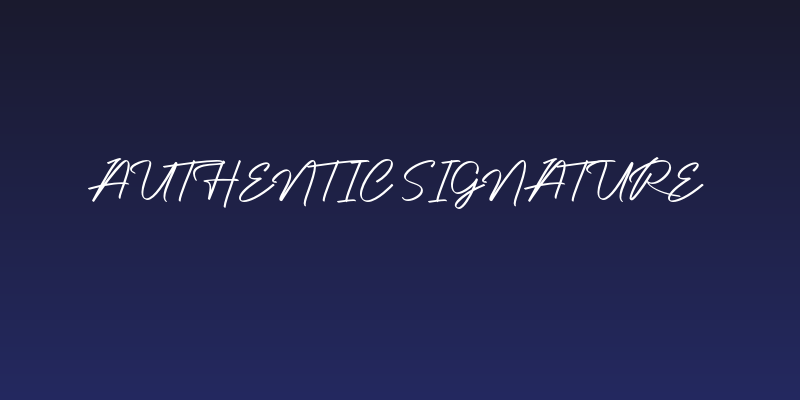 Authentic Signature Social Header