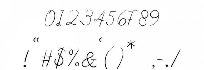 Authentic Font OTHER CHARS