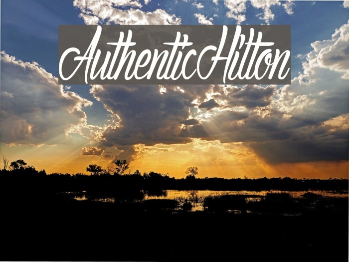 AuthenticHilton Font examples