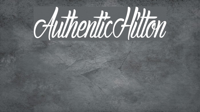 AuthenticHilton Font examples