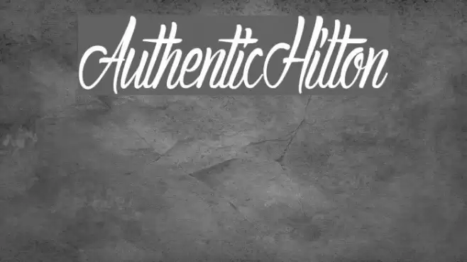 AuthenticHilton Font examples