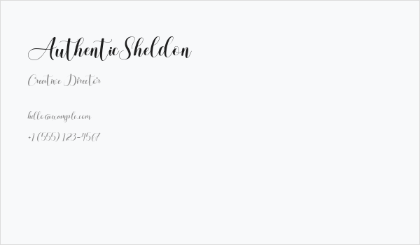 AuthenticSheldon Business Card
