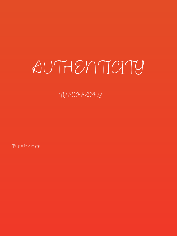 Authenticity Poster