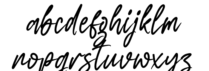 Authentty Wegnotta Font LOWERCASE