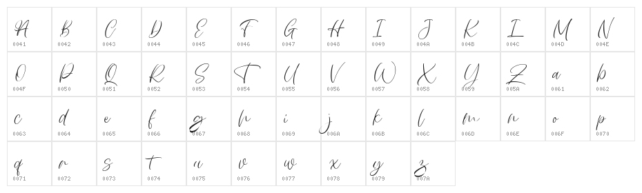 Authentyca FREE Character Map