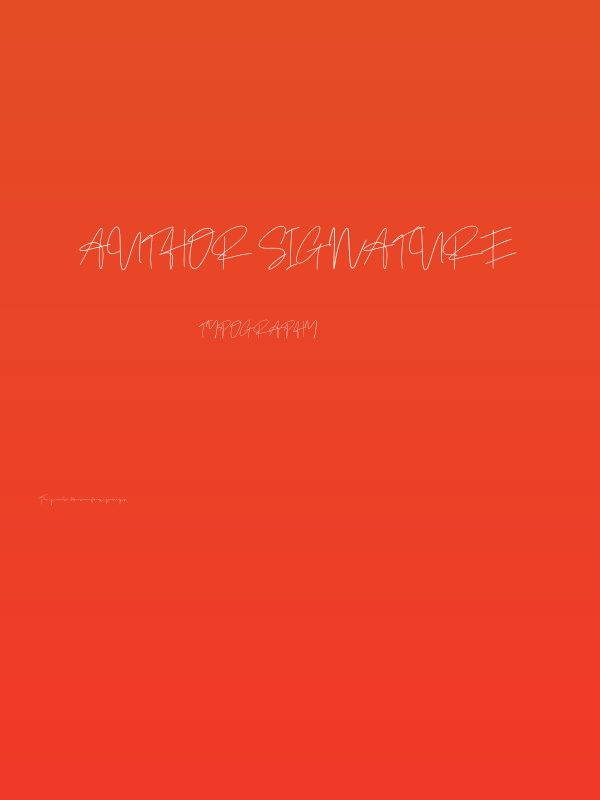 Author Signature Poster