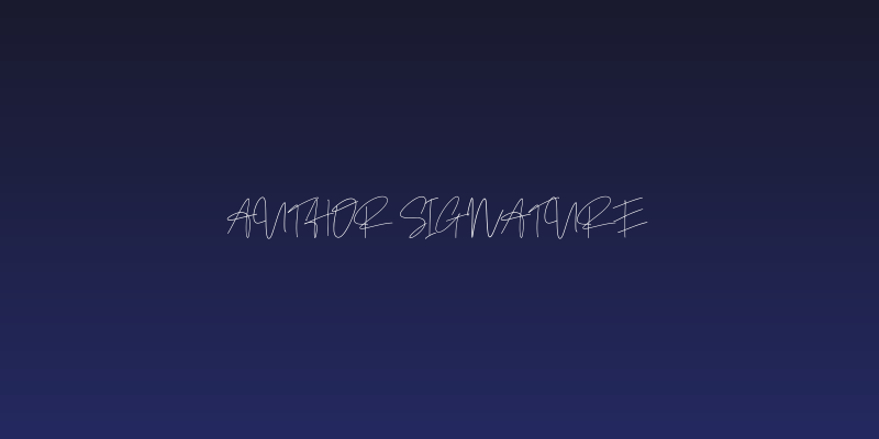 Author Signature Social Header