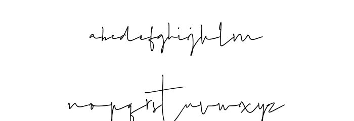 Author Signature Font LOWERCASE