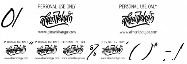 Author Think Font OTHER CHARS