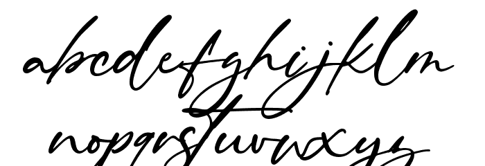 Author Think Font LOWERCASE