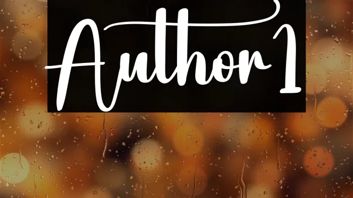 Author1 Example 1