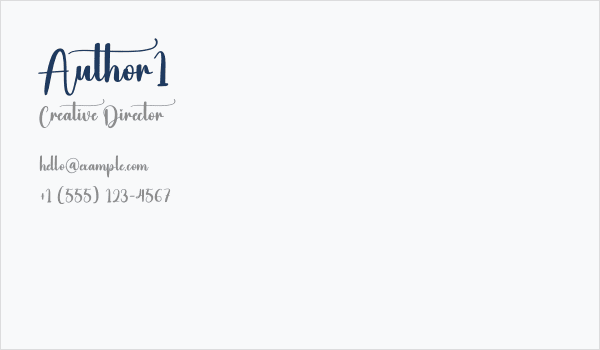 Author1 Business Card