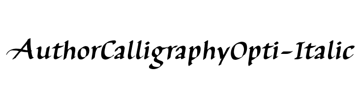 AuthorCalligraphyOpti-Italic  font caratteri gratis